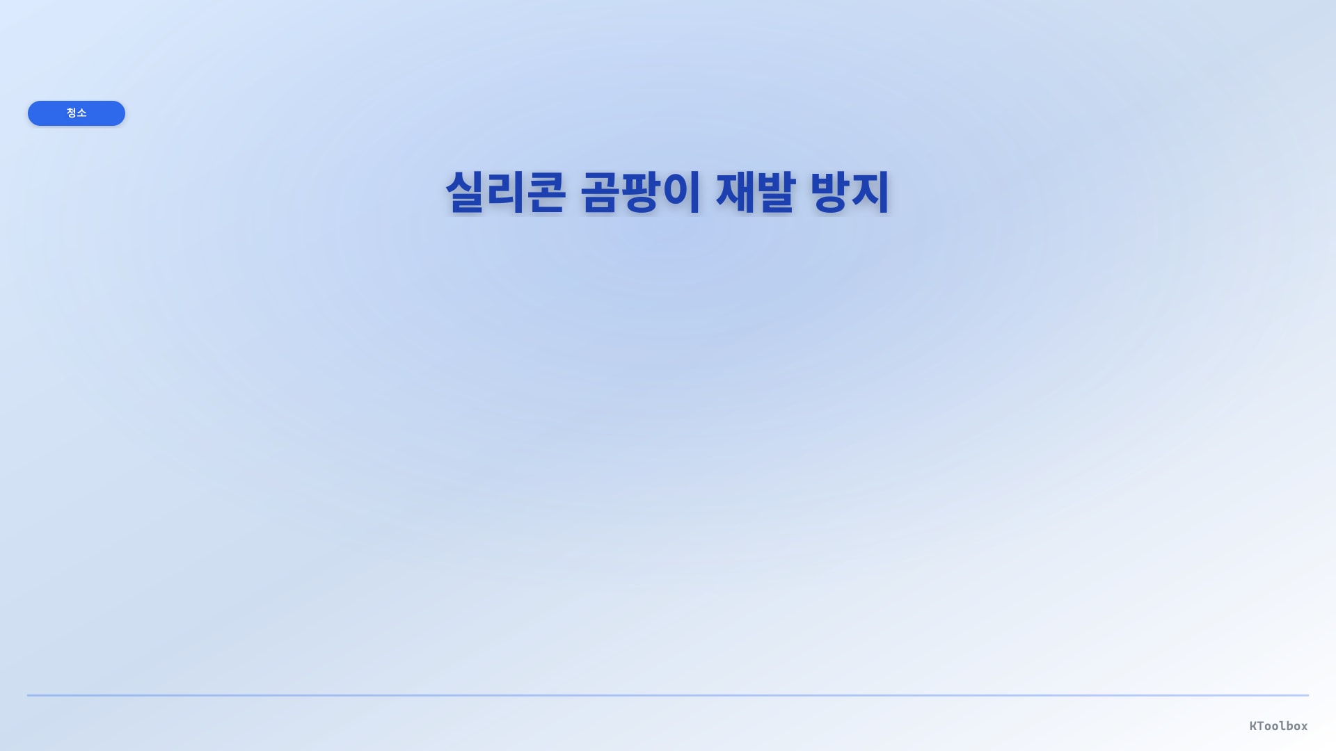 실리콘 곰팡이 재발 방지 도해